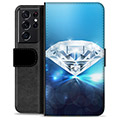 Samsung Galaxy S21 Ultra 5G Premium Flip Cover med Pung - Diamant