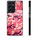 Samsung Galaxy S21 Ultra 5G Beskyttende Cover - Pink Camouflage