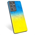 Samsung Galaxy S21 Ultra 5G TPU Cover Ukrainsk Flag - Tofarvet
