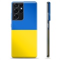 Samsung Galaxy S21 Ultra 5G TPU Cover Ukrainsk Flag - Gul og lyseblå