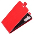 Samsung Galaxy S21 5G Vertikal Flip Taske med Kortholder - Rød
