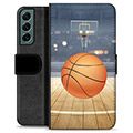 Samsung Galaxy S22+ 5G Premium Flip Cover med Pung - Basketball