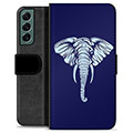 Samsung Galaxy S22+ 5G Premium Flip Cover med Pung - Elefant