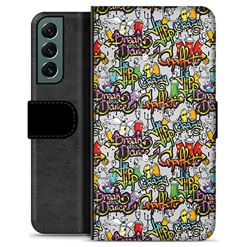 Samsung Galaxy S22+ 5G Premium Flip Cover med Pung - Graffiti