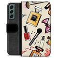 Samsung Galaxy S22+ 5G Premium Flip Cover med Pung - Makeup