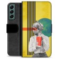 Samsung Galaxy S22+ 5G Premium Flip Cover med Pung - Retro Kunst