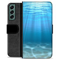 Samsung Galaxy S22+ 5G Premium Flip Cover med Pung - Hav