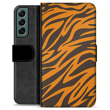 Samsung Galaxy S22+ 5G Premium Flip Cover med Pung - Tiger