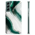 Samsung Galaxy S22+ 5G TPU Cover - Smaragd Marmor