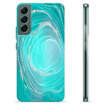 Samsung Galaxy S22+ 5G TPU Cover - Turkis Swirl