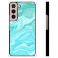 Samsung Galaxy S22 5G Beskyttende Cover - Blå Marmor