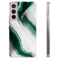 Samsung Galaxy S22 5G TPU Cover - Smaragd Marmor