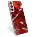 Samsung Galaxy S22 5G TPU Cover - Rød Marmor