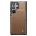 Samsung Galaxy S22 Ultra 5G Caseme C22-etui RFID-kortpung - Brun