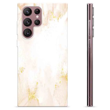 Samsung Galaxy S22 Ultra 5G TPU Cover - Gylden Perle Marmor
