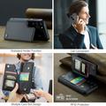 Samsung Galaxy S22+ 5G Caseme C22-etui RFID-kortpung - Sort
