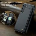 Samsung Galaxy S22+ 5G Caseme C22-etui RFID-kortpung - Sort