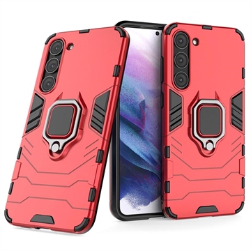 Samsung Galaxy S23 5G Hybrid Cover med Ring Holder - Rød