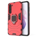 Samsung Galaxy S23 5G Hybrid Cover med Ring Holder - Rød