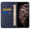 Samsung Galaxy S23 5G Pung Cover - Karbonfiber - Blå