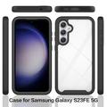 Samsung Galaxy S23 FE 360 Beskyttelse Cover - Sort / Klar