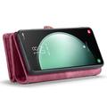 Samsung Galaxy S23 FE Caseme 2-i-1 Multifunktionel Pung - Rød