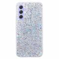 Samsung Galaxy S23 FE Glitter Flakes TPU Cover - Sølv