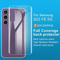 Samsung Galaxy S23 FE Imak Hydrogel III Bag Cover Beskytter - 2 Stk. - Klar