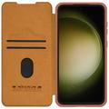 Samsung Galaxy S23 FE Nillkin Qin Pro Flip Cover - Brun