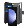 Samsung Galaxy S23 FE Puro 2-i-1 Magnetisk Pung Taske - Sort