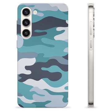 Samsung Galaxy S23+ 5G TPU Cover - Blå Camouflage