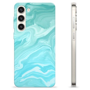 Samsung Galaxy S23+ 5G TPU Cover - Blå Marmor
