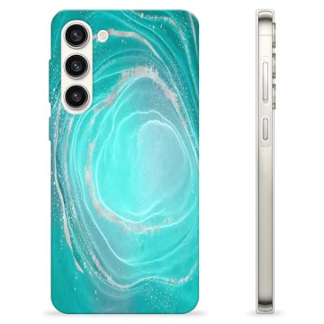 Samsung Galaxy S23+ 5G TPU Cover - Turkis Swirl