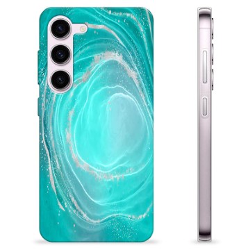 Samsung Galaxy S23 5G TPU Cover - Turkis Swirl