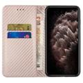 Samsung Galaxy S23 Ultra 5G Pung Cover - Karbonfiber - Rødguld