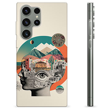 Samsung Galaxy S23 Ultra 5G TPU Cover - Abstrakt Collage