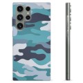 Samsung Galaxy S23 Ultra 5G TPU Cover - Blå Camouflage