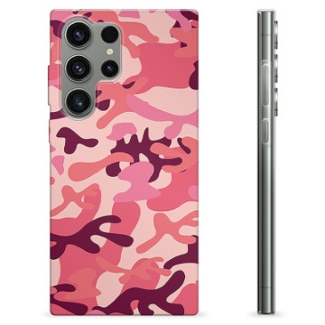 Samsung Galaxy S23 Ultra 5G TPU Cover - Pink Camouflage