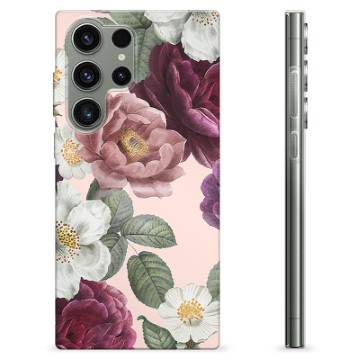 Samsung Galaxy S23 Ultra 5G TPU Cover - Romantiske Blomster