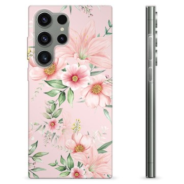Samsung Galaxy S23 Ultra 5G TPU Cover - Vandfarveblomster