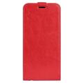 Samsung Galaxy S23+ 5G Vertikal Flip Taske med Kortholder - Rød