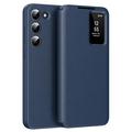 Samsung Galaxy S23+ Smart Clear View Flip etui med kortplads - Safir