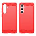 Samsung Galaxy S24 Børstet TPU Cover - Karbonfiber