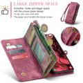 Samsung Galaxy S24 Caseme 008 2-i-1 Multifunktionel Pung - Rød
