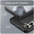 Samsung Galaxy S24 FE Børstet TPU Cover - Karbonfiber