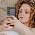 Samsung Galaxy S24 FE Børstet TPU Cover - Karbonfiber