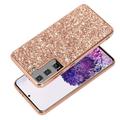 Samsung Galaxy S24 Glitter Series Hybrid Cover - Guld