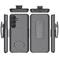 Samsung Galaxy S24 Hybrid Cover med Bælteklips - Sort