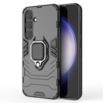 Samsung Galaxy S24 Hybrid Cover med Ring Holder - Sort