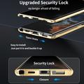 Samsung Galaxy S24 Magnetisk Cover med Hærdet Glas - Privatliv - Sølv